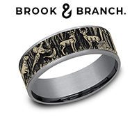 Tantalum/14K Gray and Yellow 7.5 mm "The Huntsman" Wedding Band Size 10