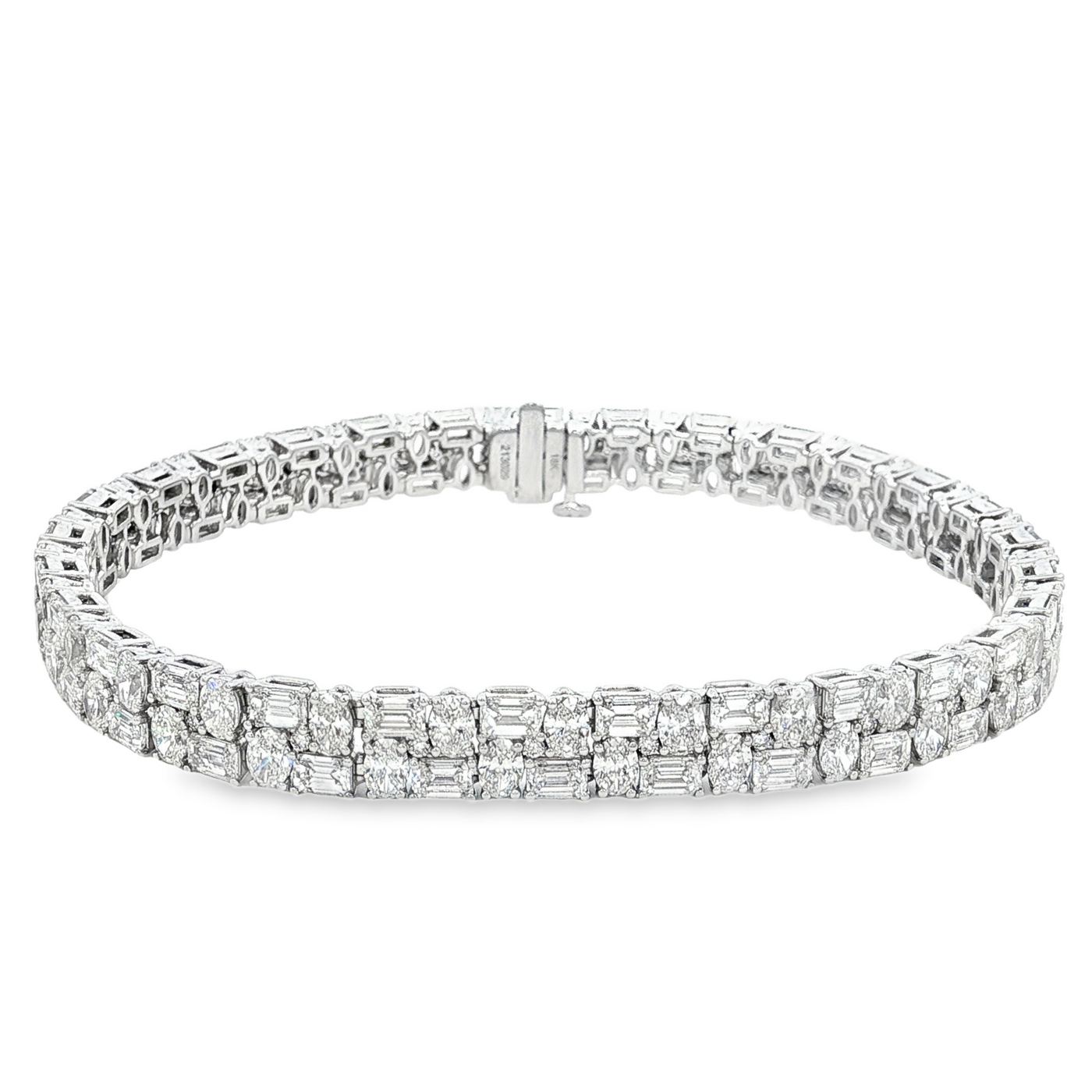 18K White Gold Natural Diamond Bracelet