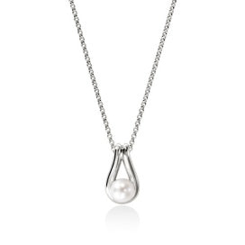 Sterling Silver Fresh Water Pearl Surf Collection Necklace 20 inch