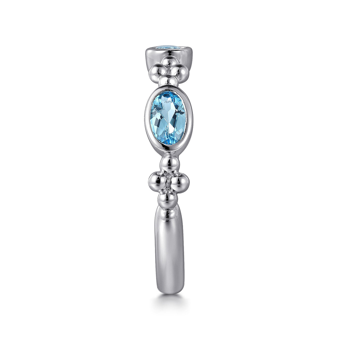 Sterling Silver Blue Topaz Stackable Ring