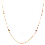 14K Yellow & White Natural Diamond 18 inch Necklace