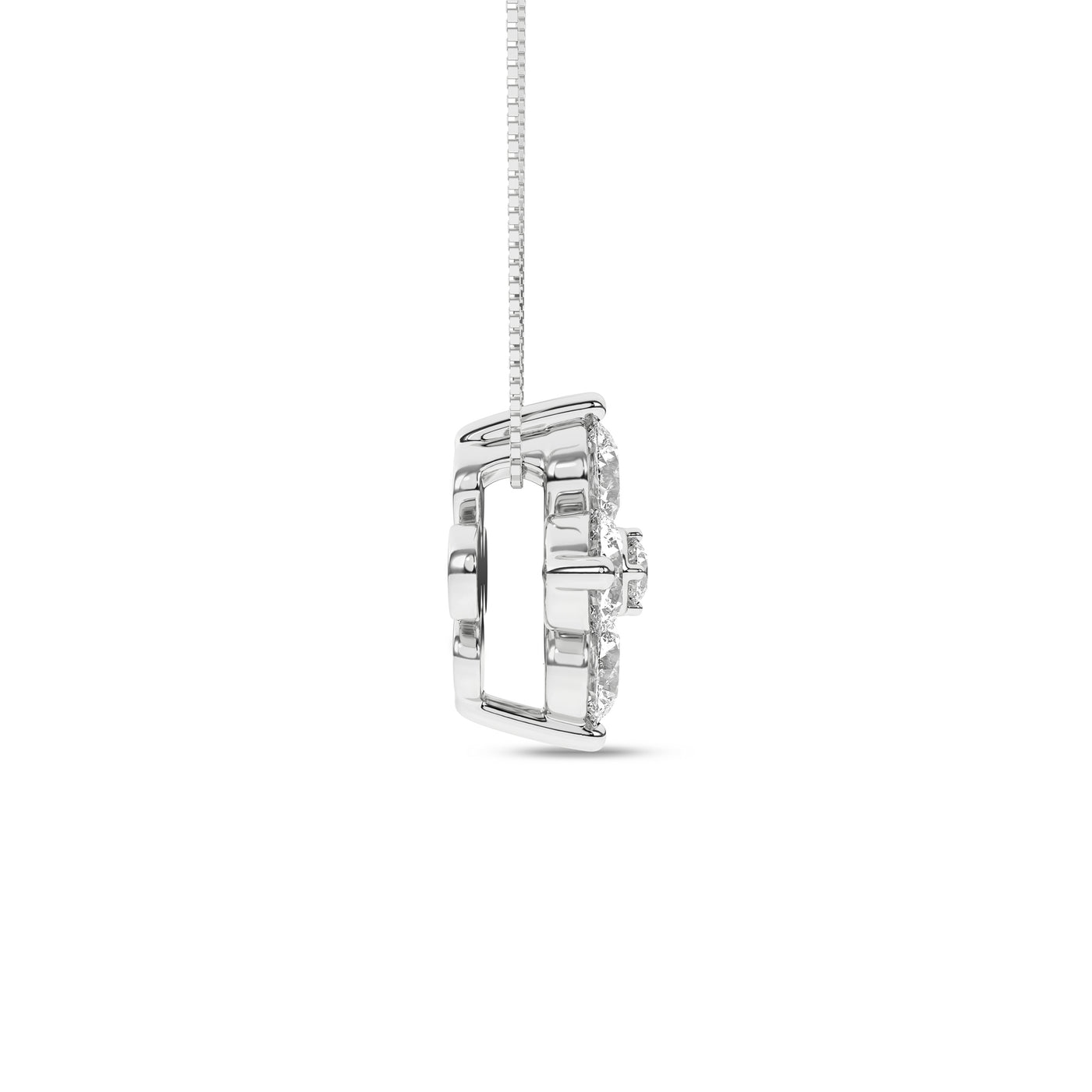 14K White Lab Grown Diamond 18 inch Necklace