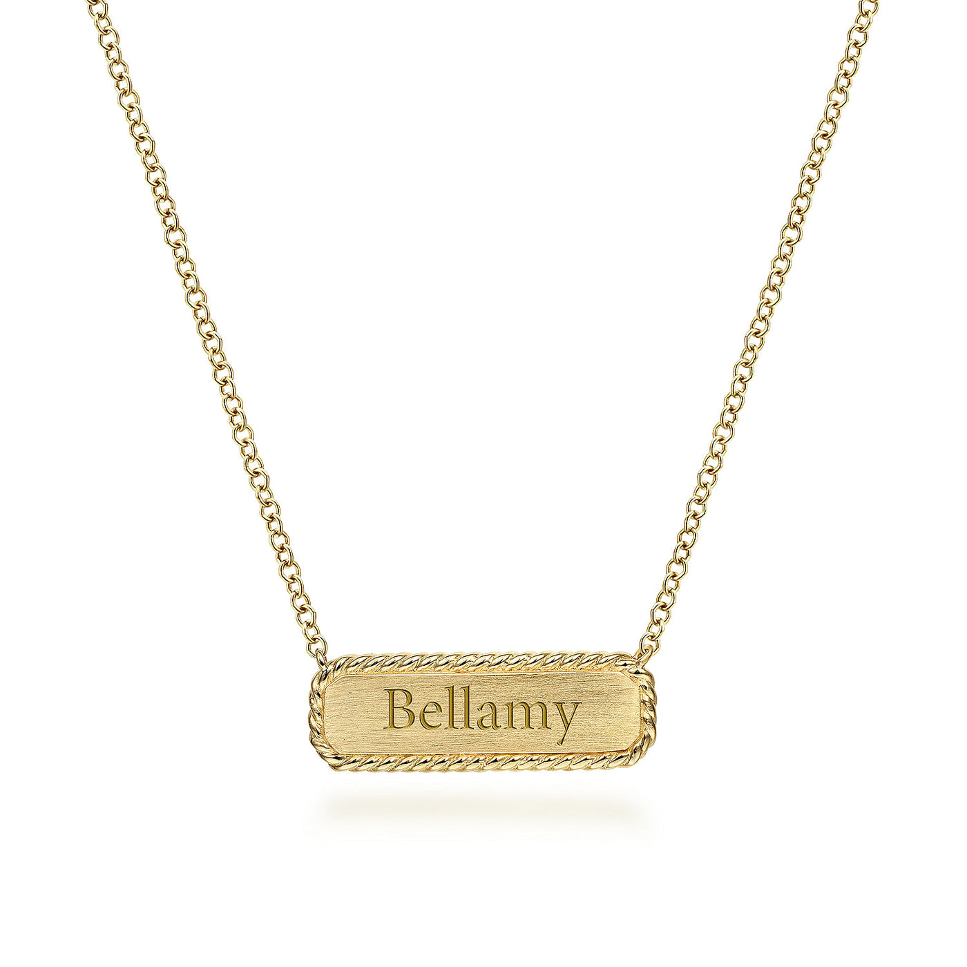 14K Yellow Gold ID Pendant Necklace