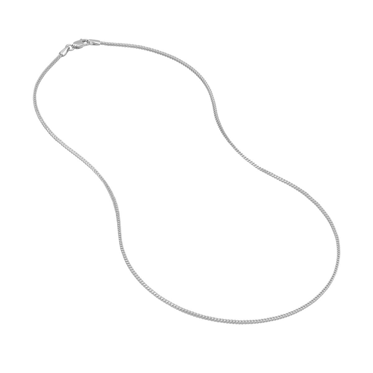 14K White 18 Inch Franco Chain