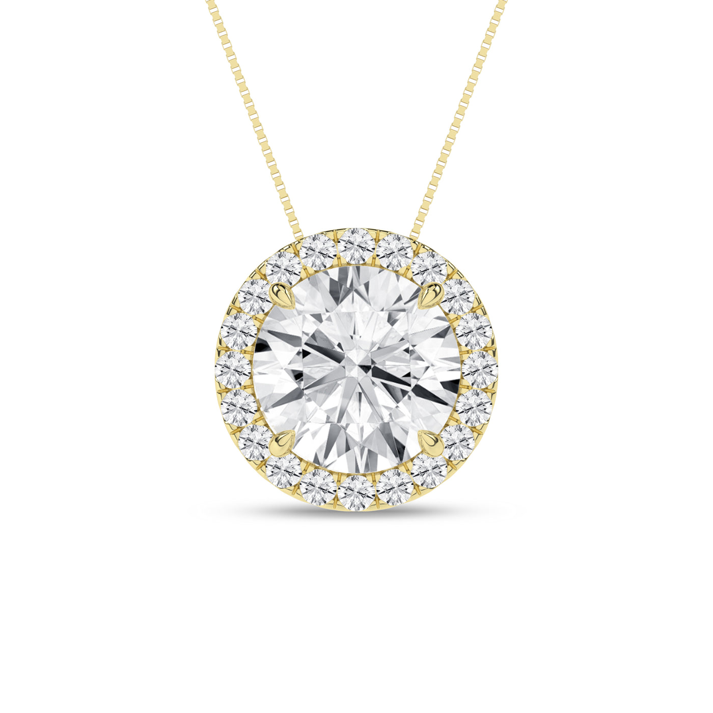 14K Yellow Lab Grown Diamond 18 inch Necklace