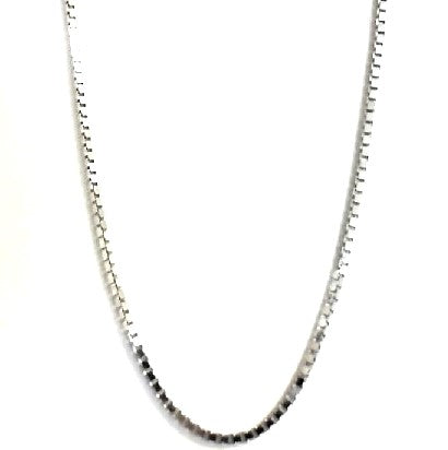 14K White 18 Inch Box Chain