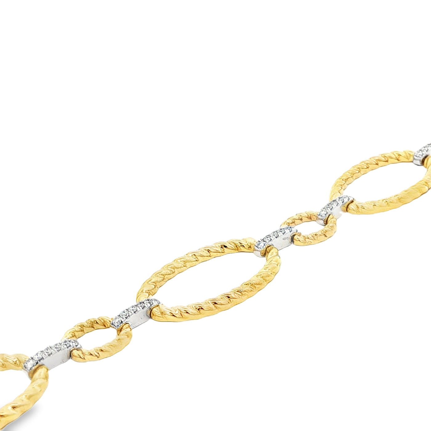 14K Yellow & White Natural Diamond Fashion Bracelet