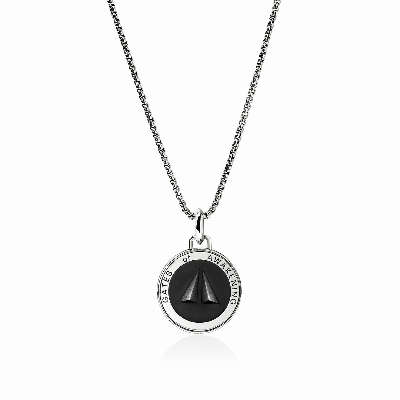 Sterling Silver "Split Gate" Necklace 22 inch