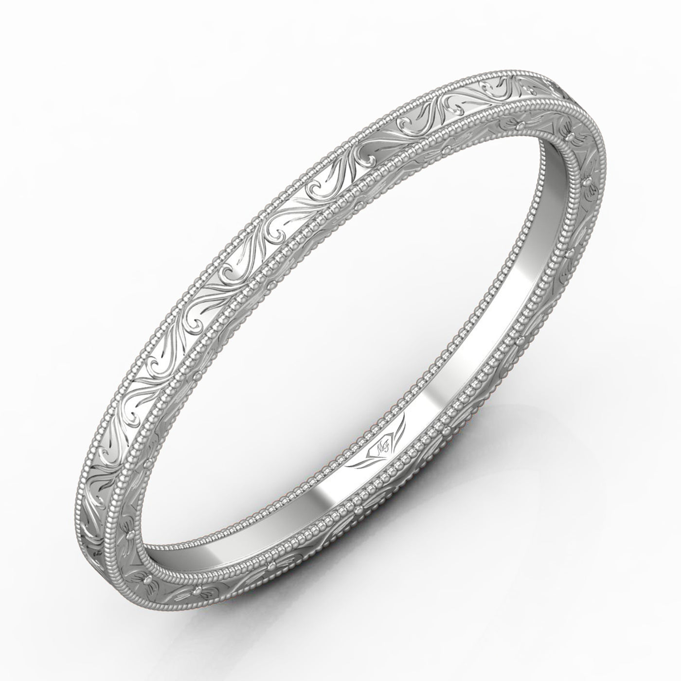 14K White Wedding Ring