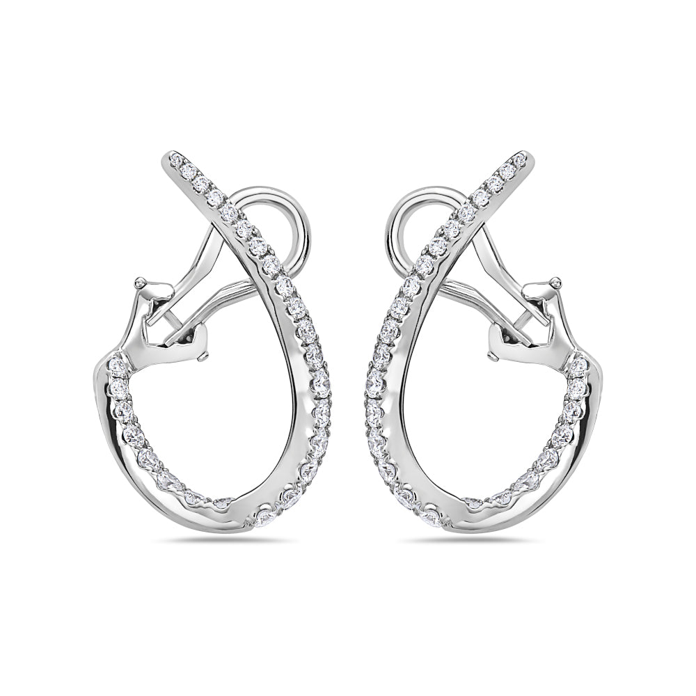 18kw 24mm Oval Hoop Earring