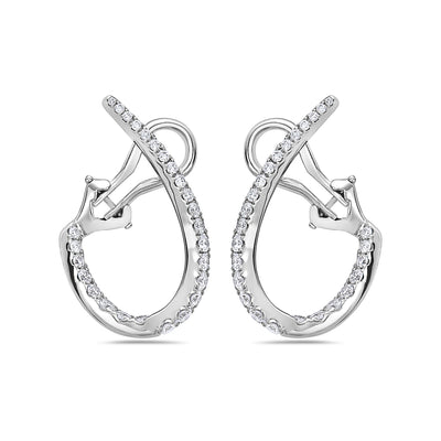 18kw 24mm Oval Hoop Earring