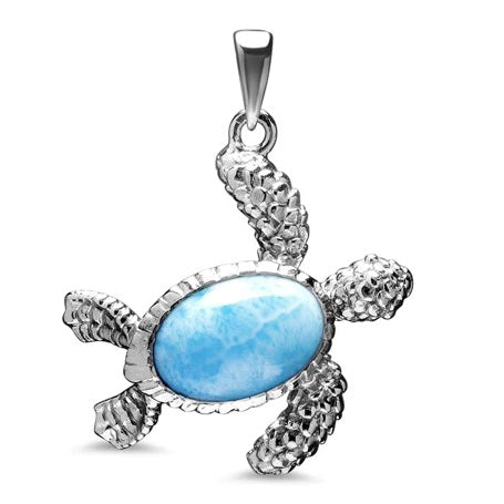 Sterling Silver Larimar 20 inch Necklace