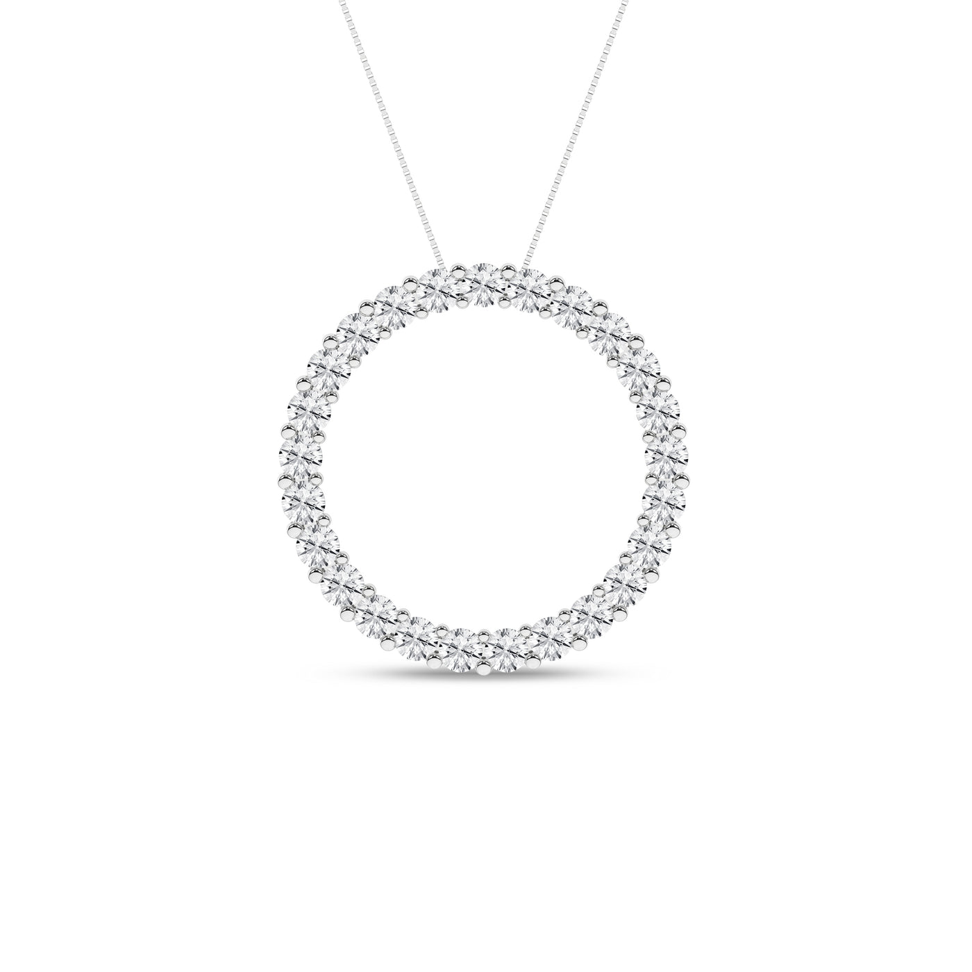 14K White Lab Grown Diamond 18 inch Necklace