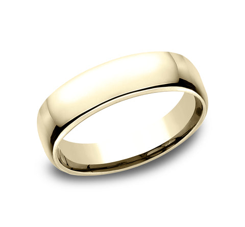 14K Yellow Gold 5.5 mm Euro Wedding Band