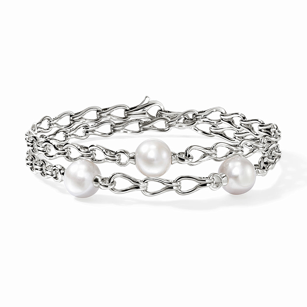 15 inch Fresh Water Pearl Double Wrap Bracelet