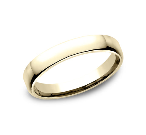 14K Yellow Gold 3.5 mm Euro Wedding Band