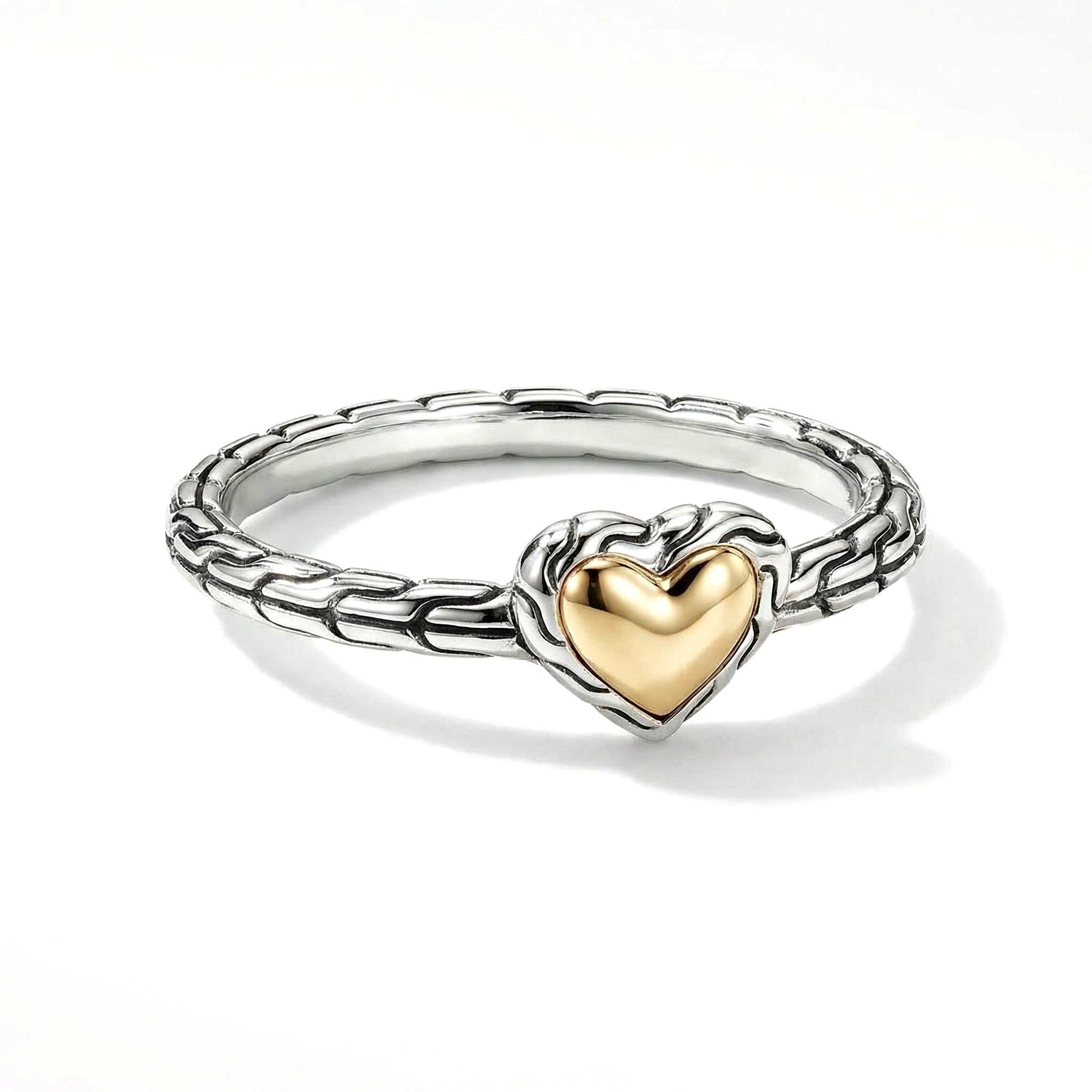 Sterling/14K Yellow Gold Heart Ring