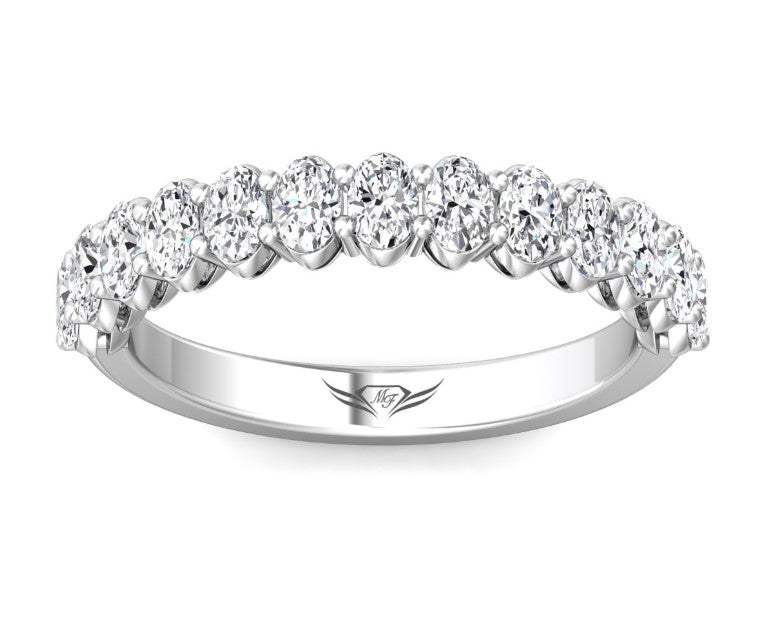 14K White Gold Natural Diamond Wedding Ring