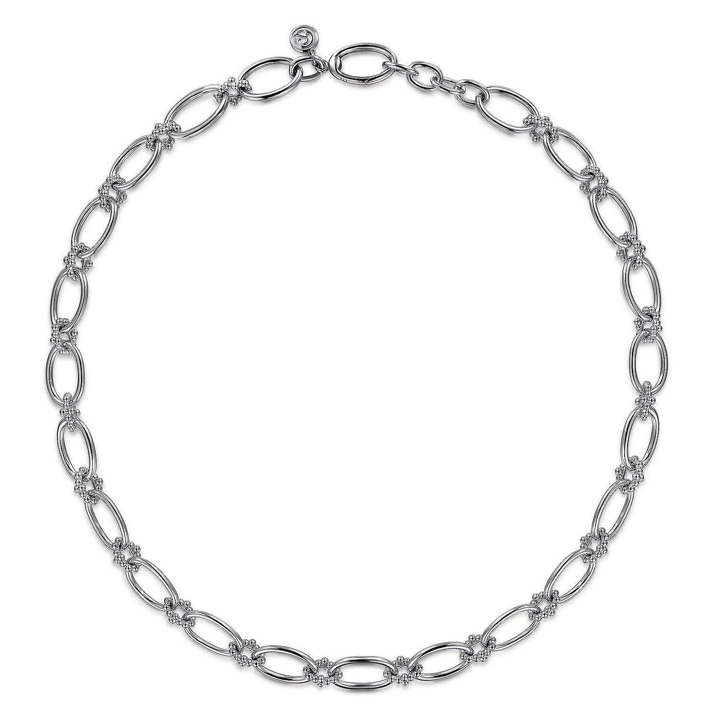 Sterling Silver 16 inch Oval Link Necklace