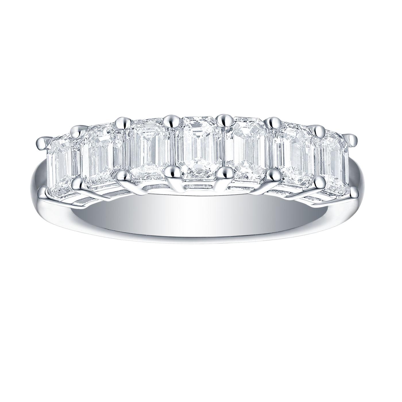 14K White Fashion Lab Grown Diamond Ring Size 7