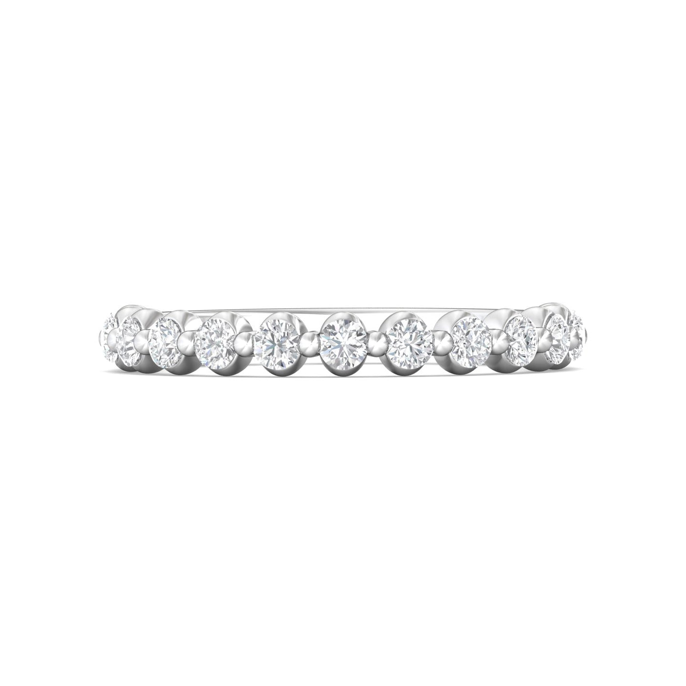 14K White Gold Natural Diamond Wedding Ring