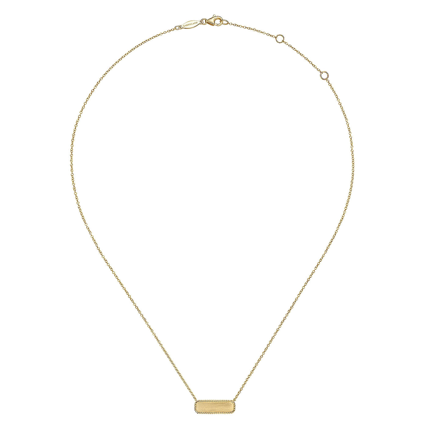 14K Yellow Gold ID Pendant Necklace