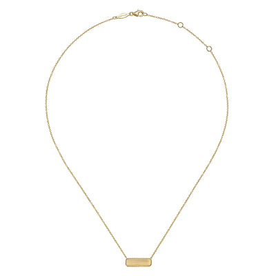 14K Yellow Gold ID Pendant Necklace