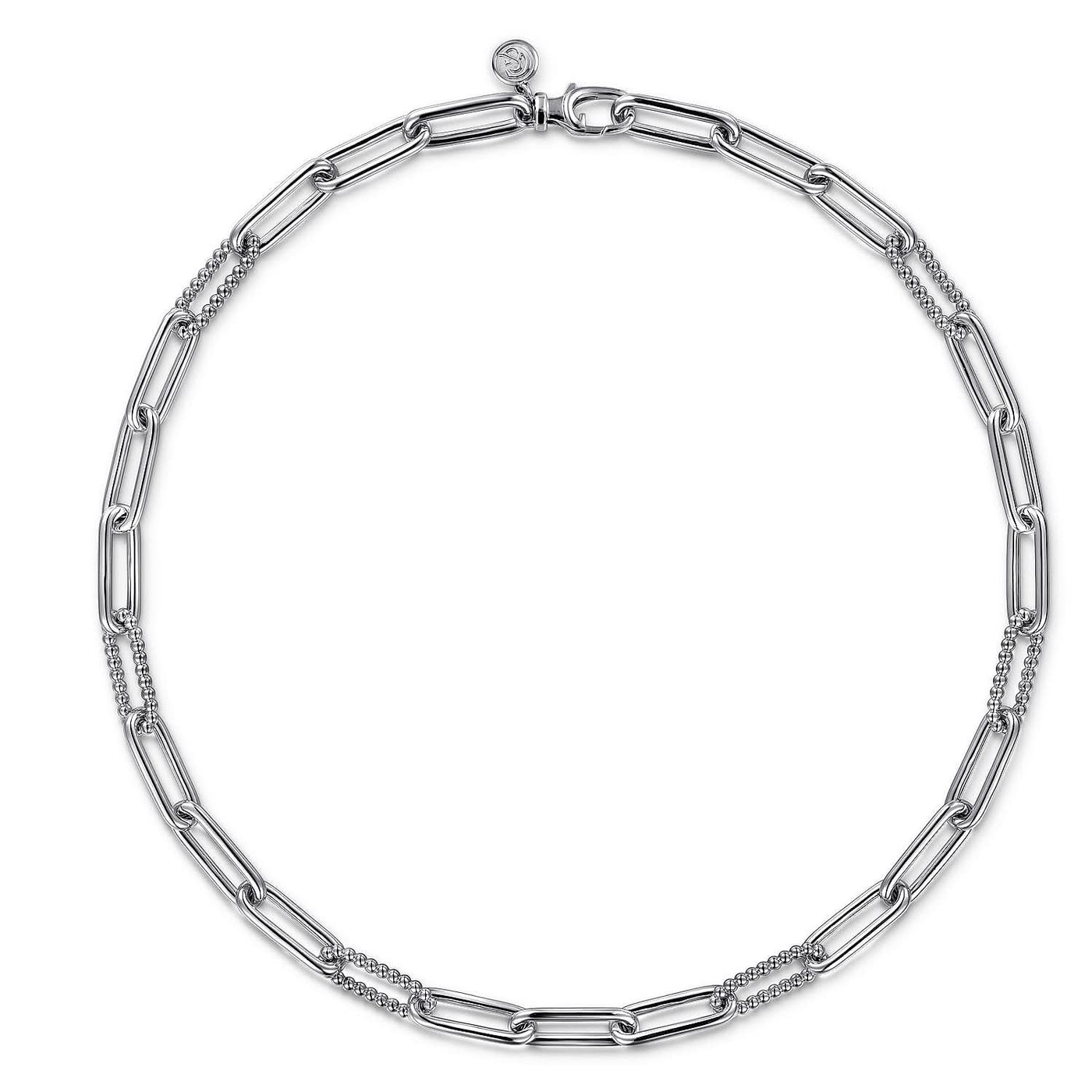 Sterling Silver Oval Link Necklace 16 inch