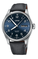 44.00 mm / Blue / Leather Strap