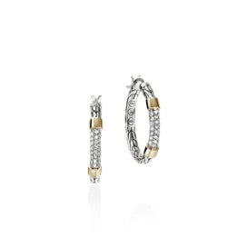Sterling/14K Yellow & White Natural Diamond Essentials Collection Earrings