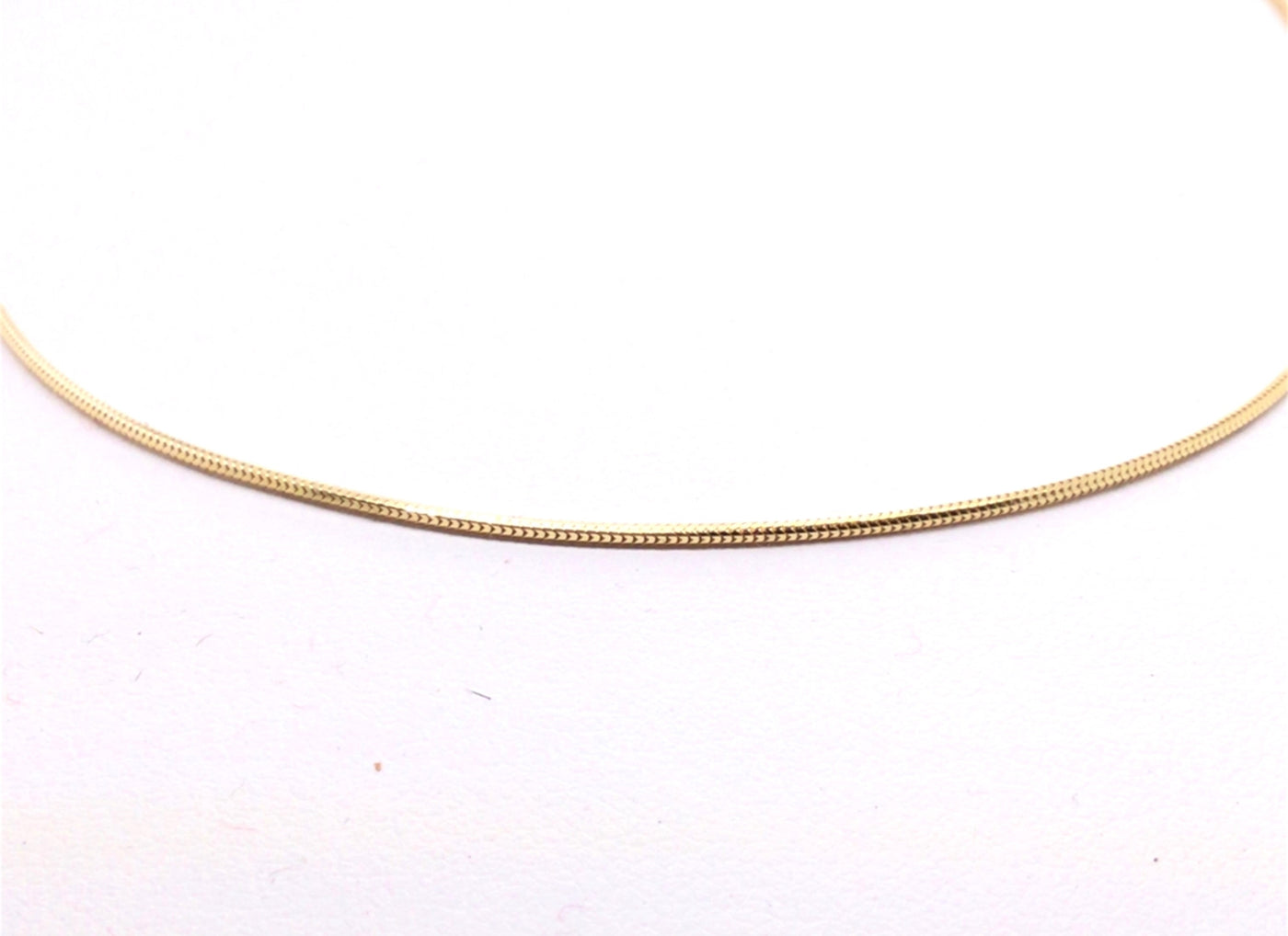 14K Yellow 24 Inch Snake Chain