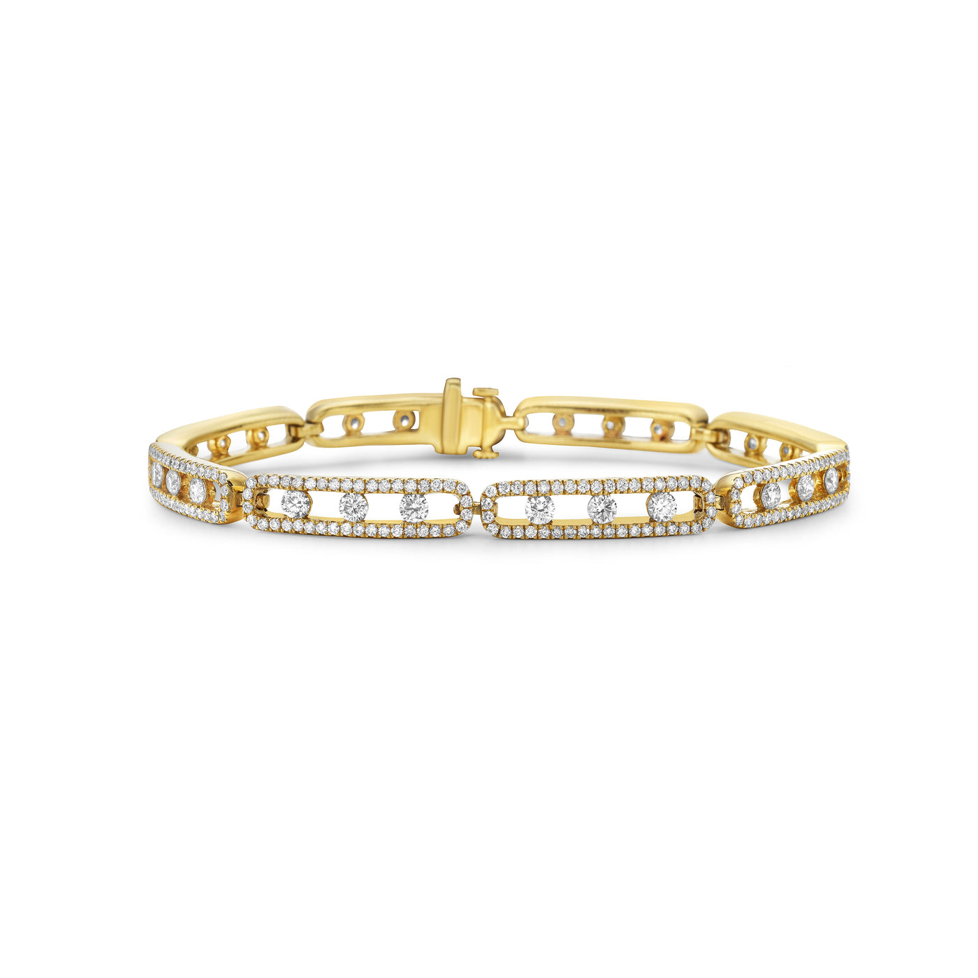 18K Yellow Natural Diamond Fashion Bracelet