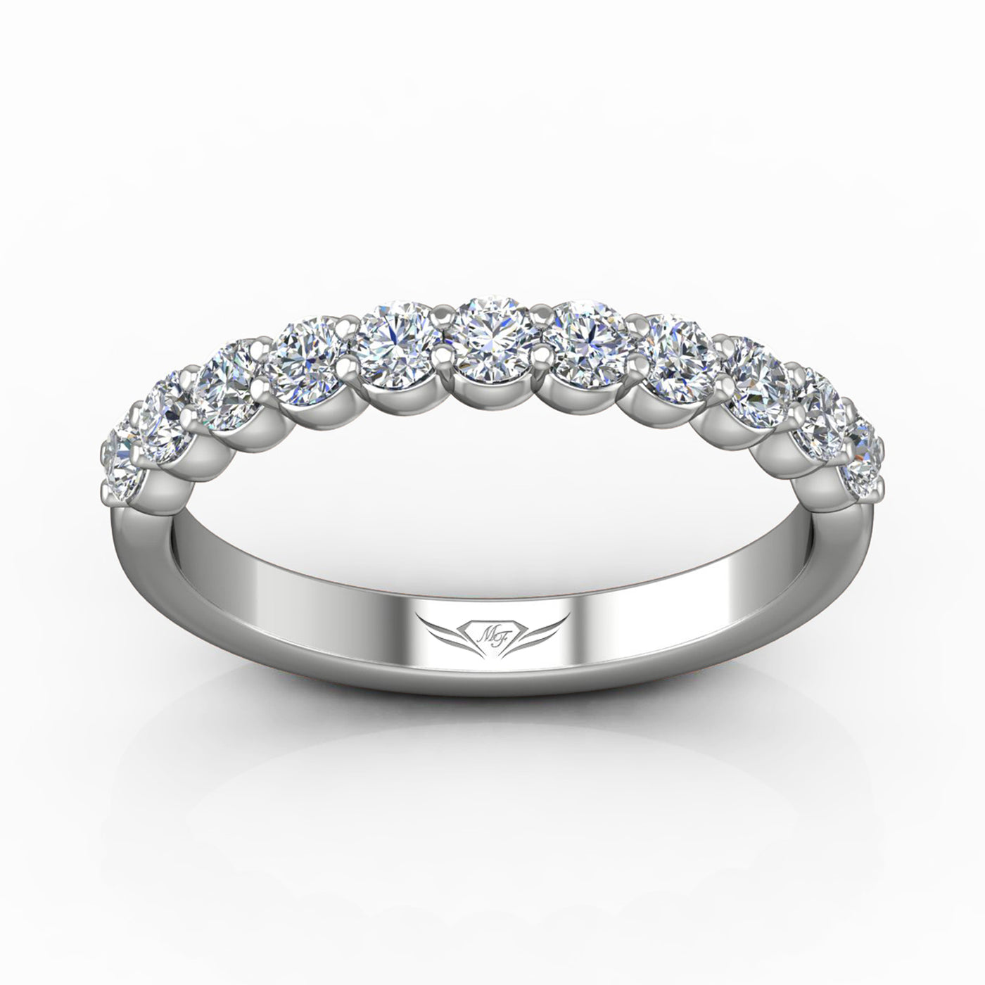 14K White 0.51 ctw. Natural Diamond Wedding Ring