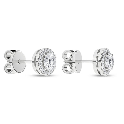 14K White Lab Grown Diamond Stud Earrings