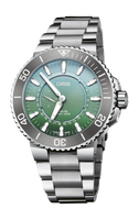 43.50 mm / Green / Steel Bracelet