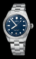 38.00 mm / Blue / Steel Bracelet