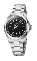 34.00 mm / Black / Steel Bracelet