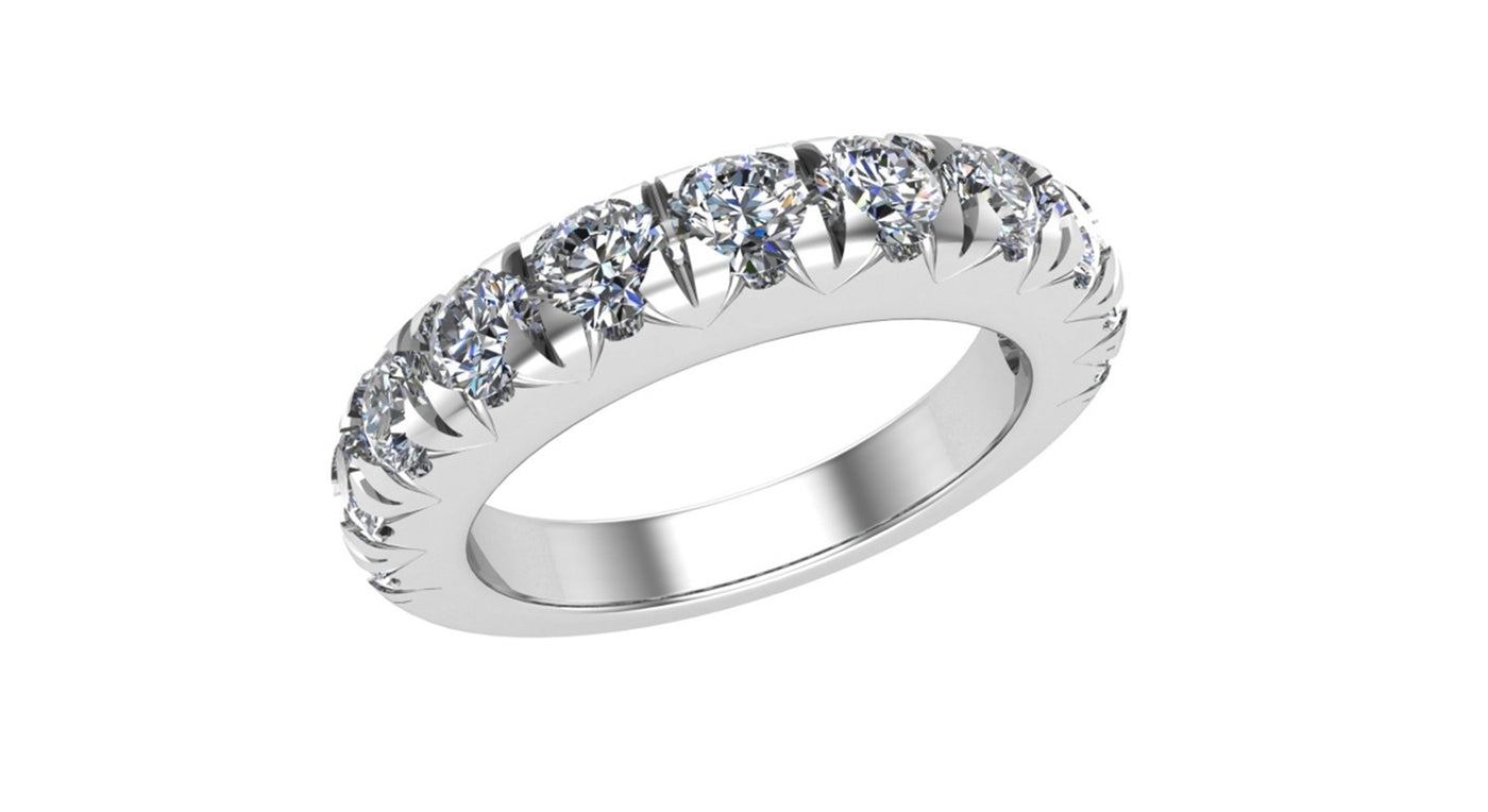 14K White Gold Natural Diamond Wedding Ring