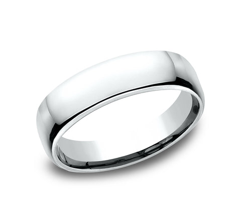 14K White Gold 5.5 mm Euro Wedding Band