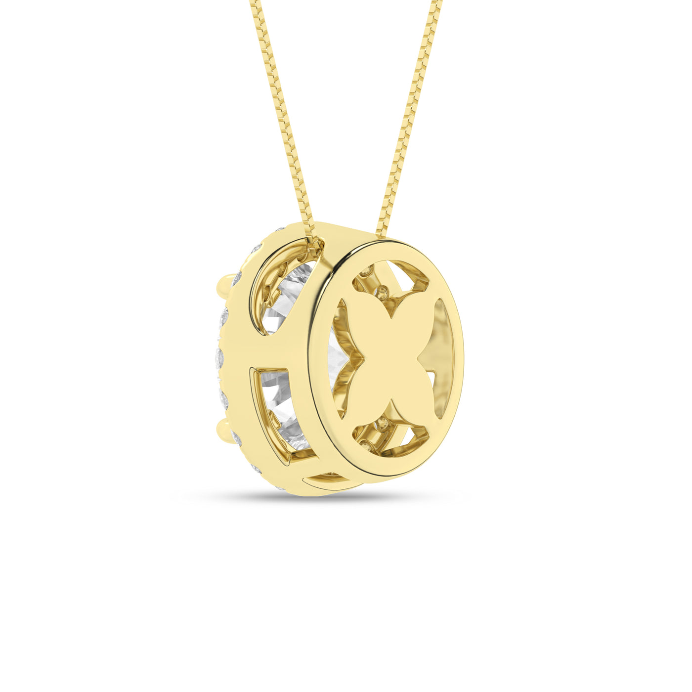 14K Yellow Lab Grown Diamond 18 inch Necklace