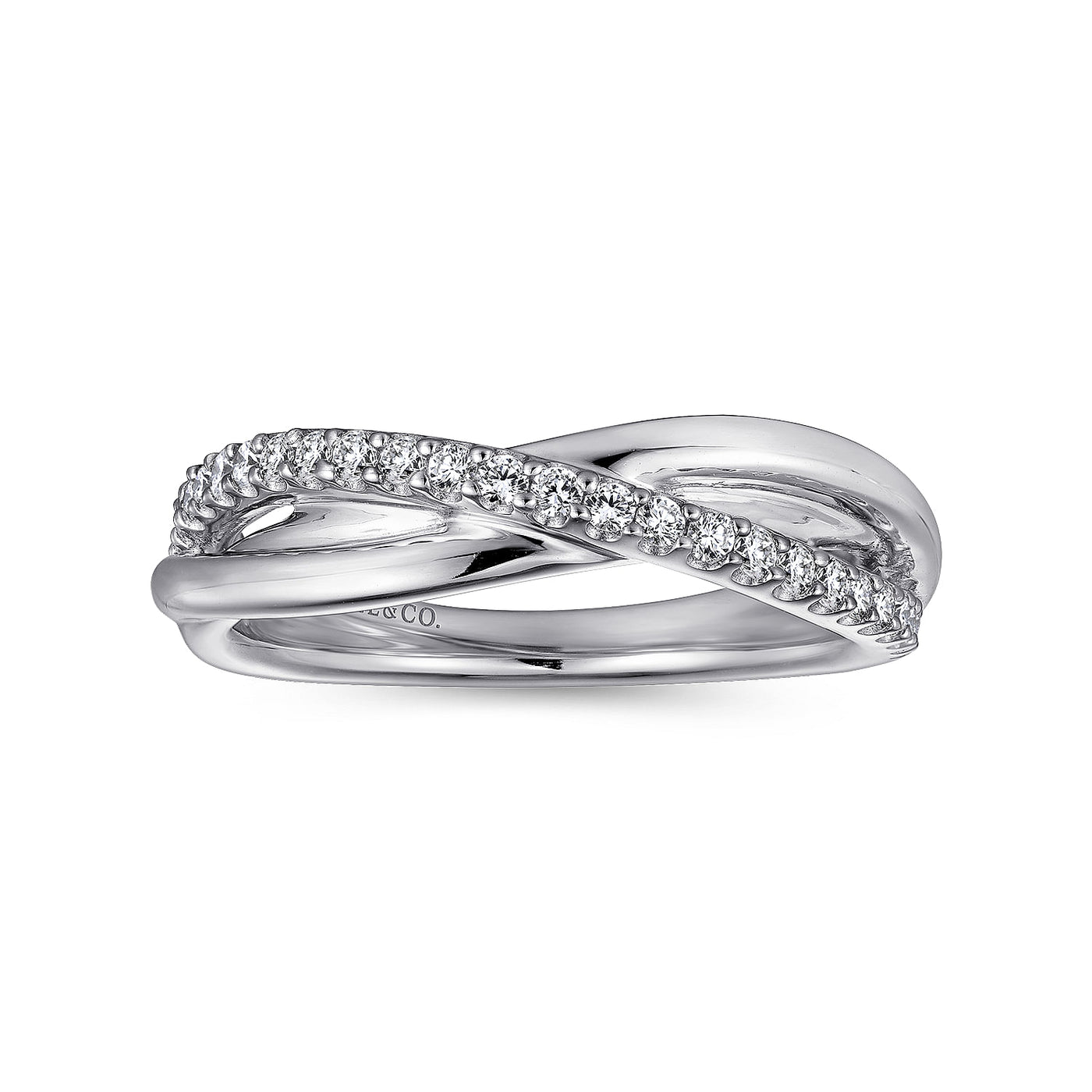 Sterling Silver White Sapphire Criss Cross Ring