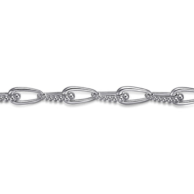 Sterling Silver Link Chain Bracelet Size 7.5