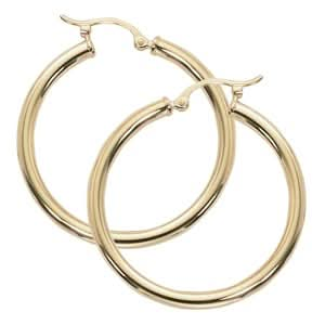 14K Yellow Hoop Earrings