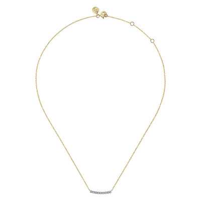 14K Yellow & White Gold Sapphire Necklace