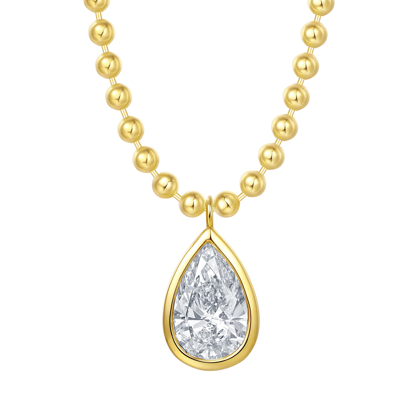 14K Yellow Lab Grown Diamond 18 inch Necklace