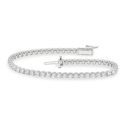 14K White Lab Grown Diamond Tennis Bracelet