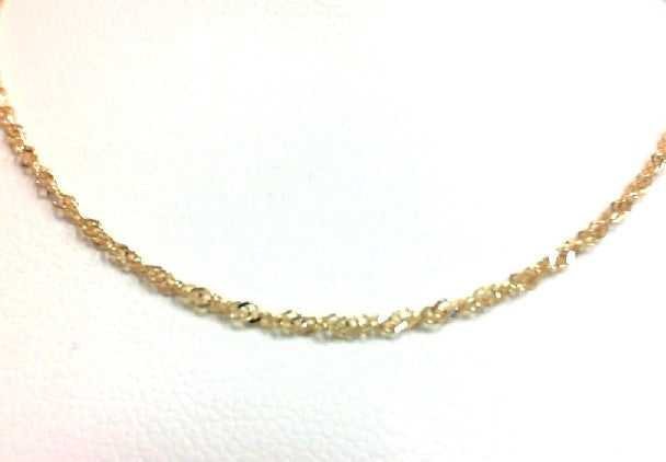 14K Yellow 24 Inch Singapore Chain