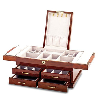 Luxury Jewelry Box Bubinga Veneer Finish
