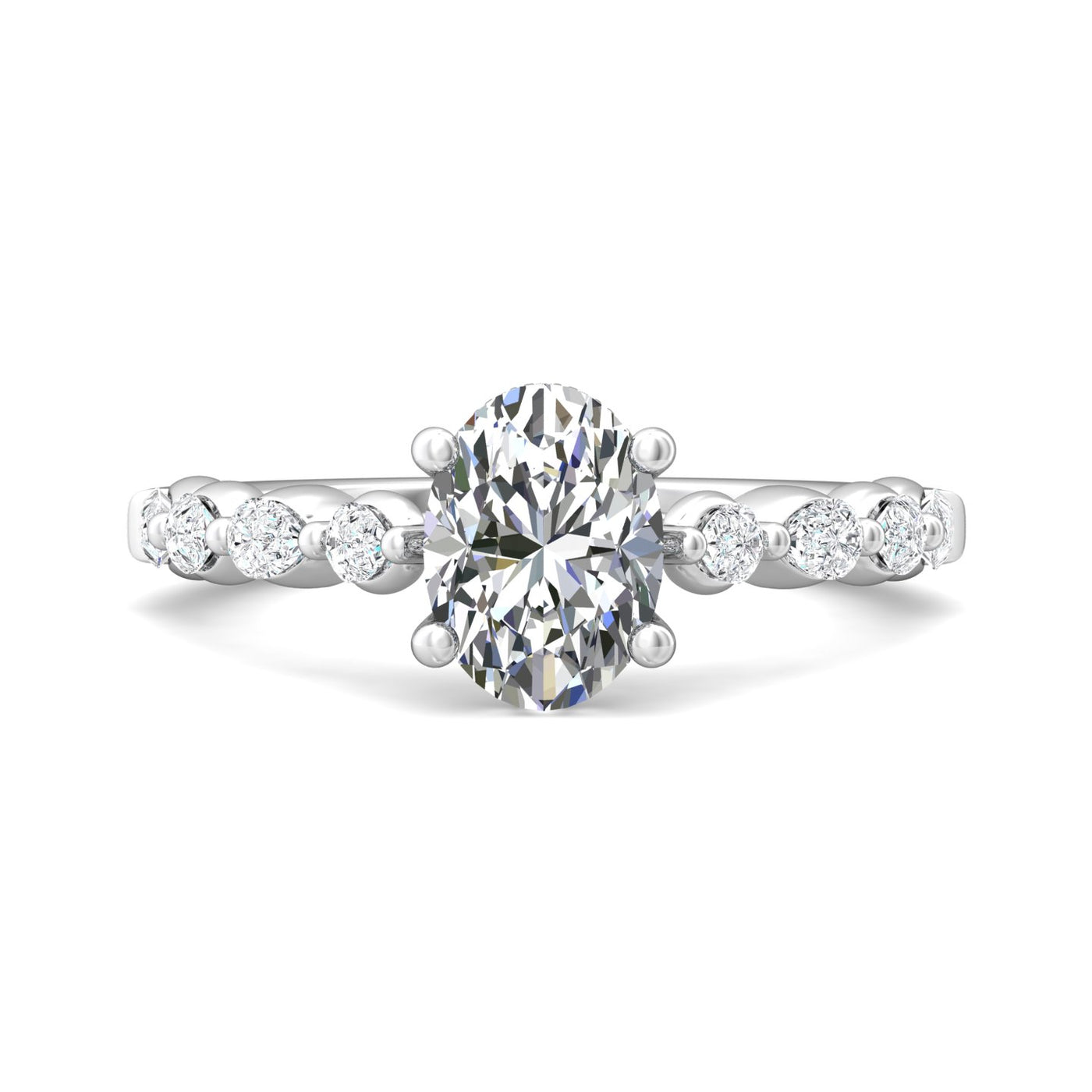 Platinum Natural Diamond Semi-Mount Ring
