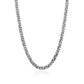 Sterling Silver 7.00 mm Curb Link Necklace 22 inch